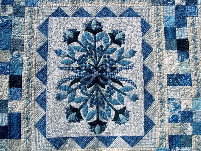 Bluer Than Blue quilt detail