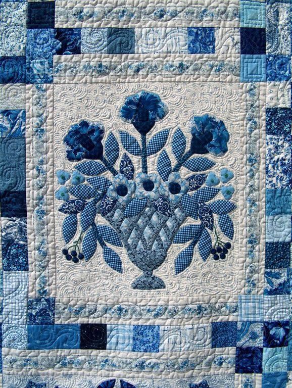 Bluer Than Blue quilt detail