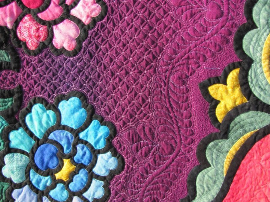 Everlasting Bouquet quilt detail